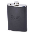 Maxam 8 Oz. Stainless Steel Flask w/ Solid Genuine Leather Wrap